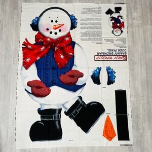 Cotton Quilt Fabric Daisy Kingdom Sammy Snowman Door Panel 44" X 2 Yds